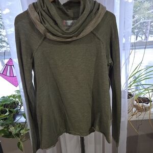 FP Movement by Free People Olive Cowl Neck Sweater